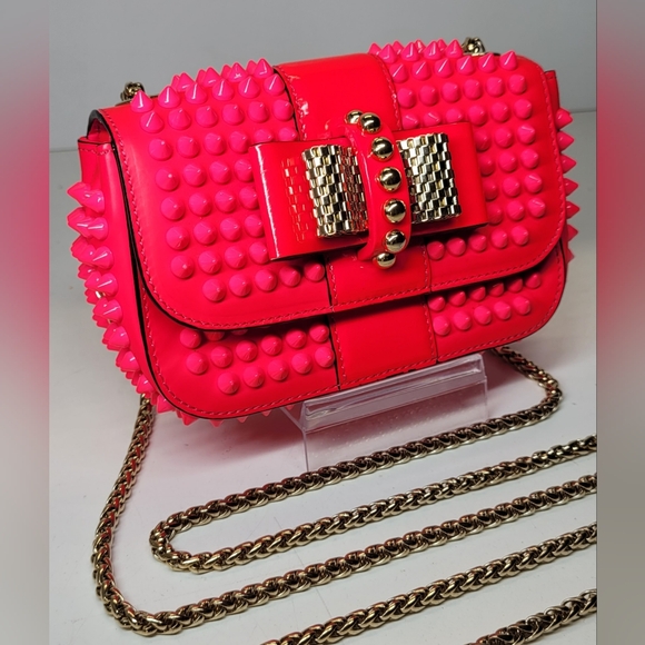 Christian Louboutin Handbags - Christian Louboutin Sweet Charity Hot Pink Mini Bow Bag